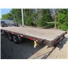 Image 7 : 2003 Sokal Bumperhitch 25ft Flatdeck Trailer with (2)x 7000lbs Axles. Stake Pockets, Tie Down Strapp