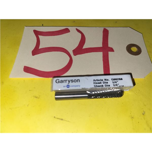 GARRYSON Carbide Burr shank 1/4" for hard steel / Stainless