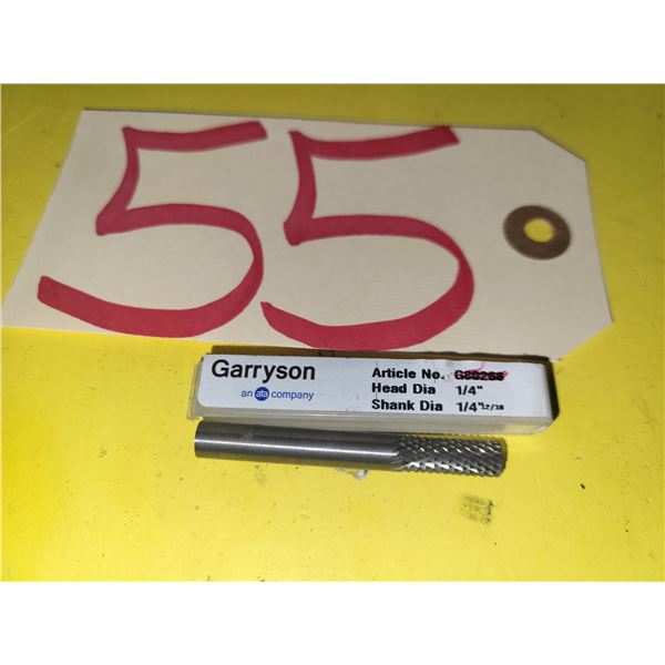 GARRYSON Carbide Burr shank 1/4" for hard steel / Stainless