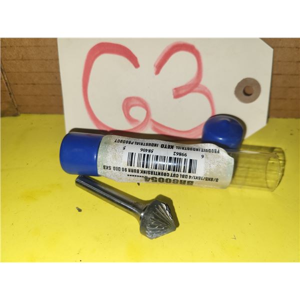 GARRYSON CounterSink 90° Carbide Burr 5/8" x 5/16" shank 1/4"