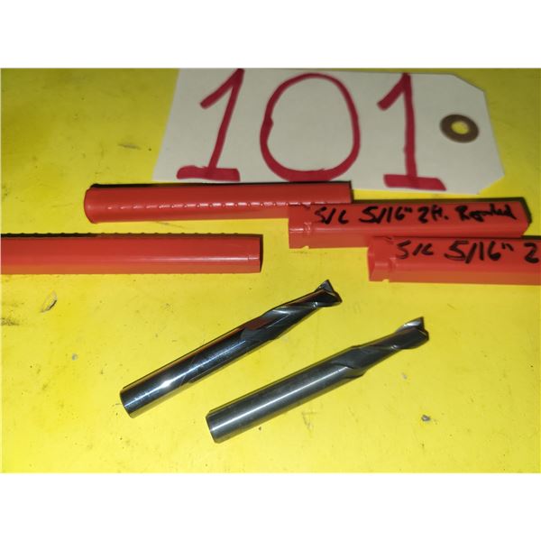 Set(2) of Solid Carbide End Mill 5/16" 2fl. Regrinded Tip
