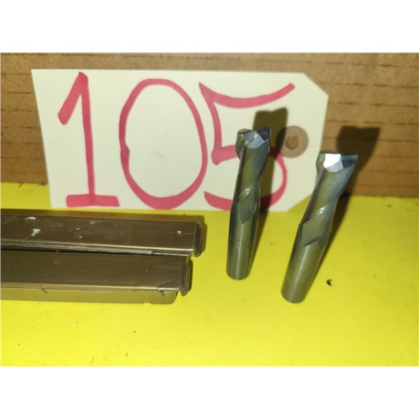 Set(2) of Solid Carbide End Mill 3/8" 2fl. (regrinded tip)
