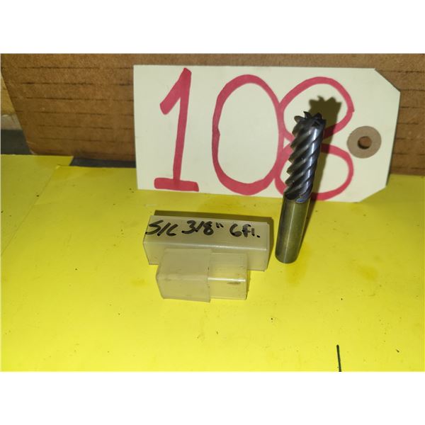 Solid Carbide End Mill 3/8" 6fl.