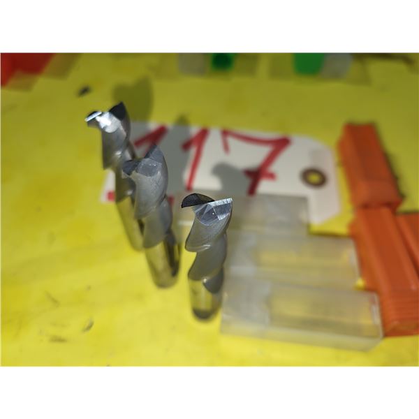 Lot(3) of Solid Carbide End Mill 1/2" 2fl. Regrinded tip
