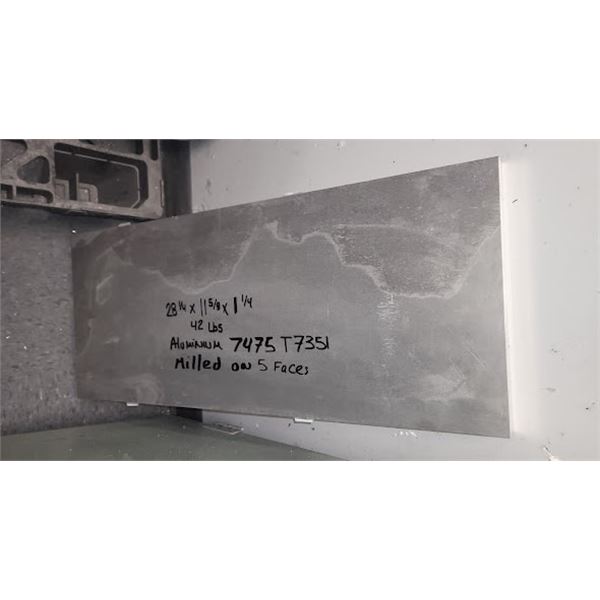 Aluminum Plate 28"1/4 x 11"5/8 x 1"1/4