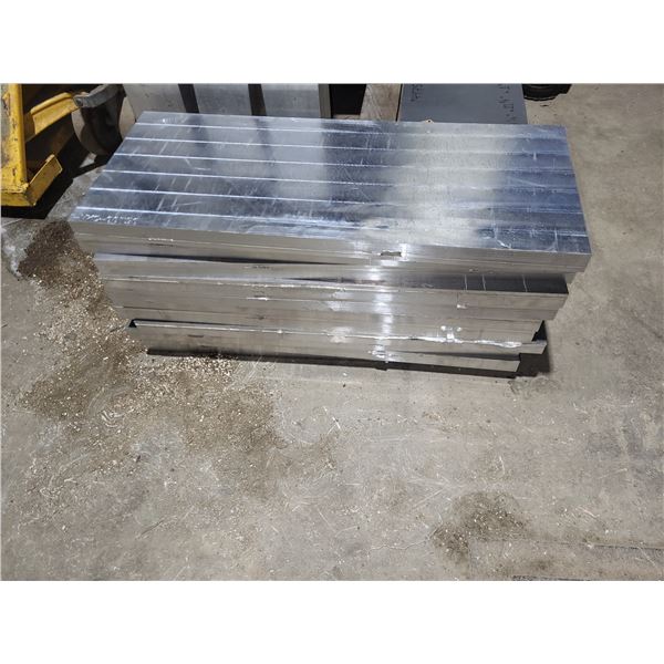 Lot(10) of Aluminum Plate 28"1/4 x 11"5/8 x 1"1/4