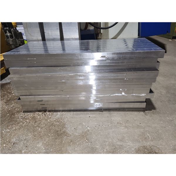 Lot(10) of Aluminum Plate 28"1/4 x 11"5/8 x 1"1/4