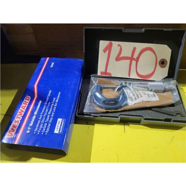 New WestWard Micrometer 0-1"