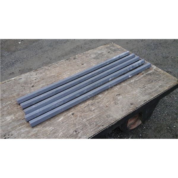 5 Shaft hexagones PVC 1 3/8" × 38