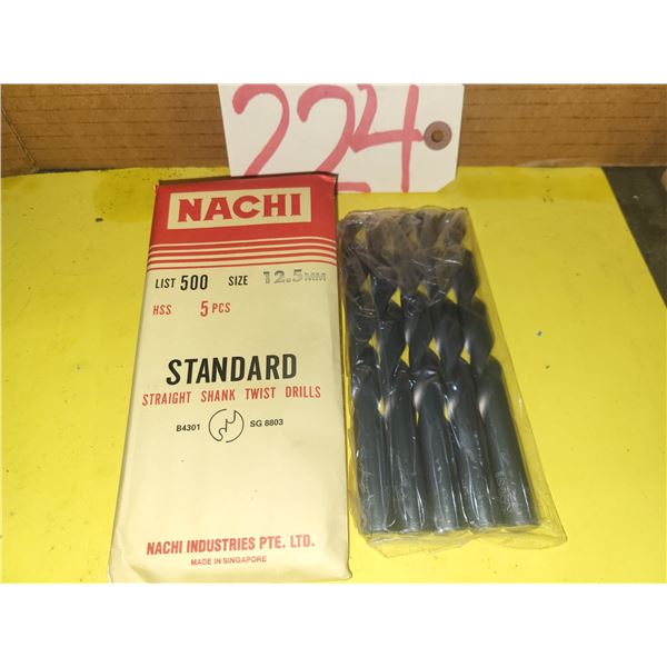 Bag(5) of New NACHI Drill 12.5mm