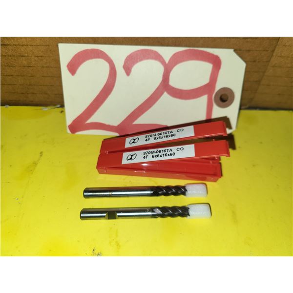 New HSS End Mill 6mm 4fl.