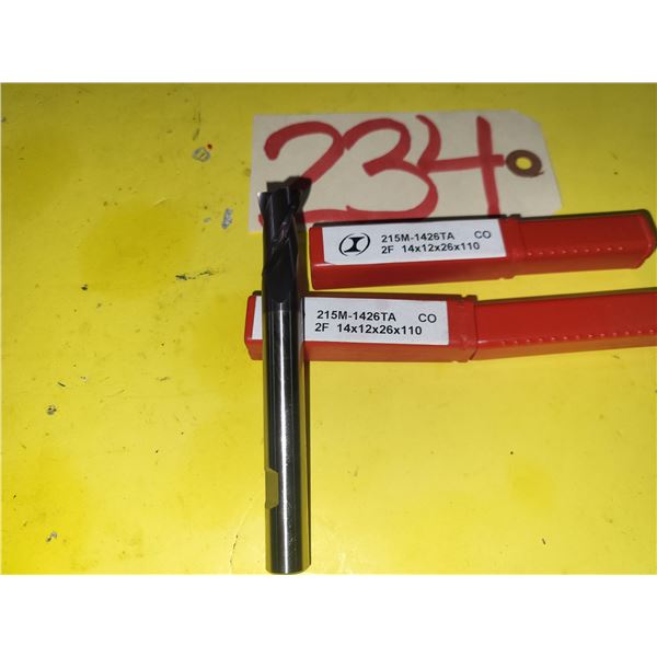 New HSS End Mill 14mm 2fl. Shank 12mm