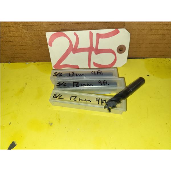 Solid Carbide End Mill 12mm 4fl. Regrinded tip