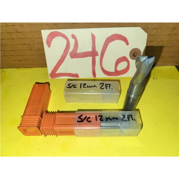 Solid Carbide End Mill 12mm 2fl. Regrinded tip