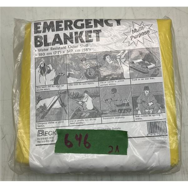 couverture de secours  (2fois)