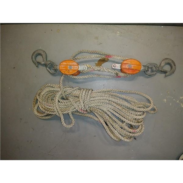 Rope and Pulleys (about 60' of rope)