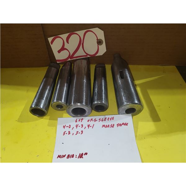 Lot(5) of Taper Shank Sleeve