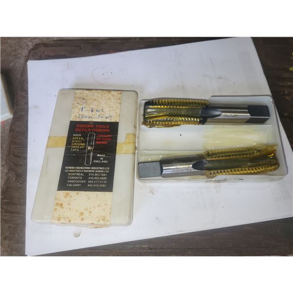 - Lot(2) of OSBORN Tap 1"-8NC