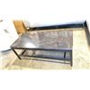 Image 2 : KODE. AXEL BLACK METAL BASE BLACK MARBLE LOOK TOP 43 1/4"W X 19 3/4"D X 16"H *IN BOX*