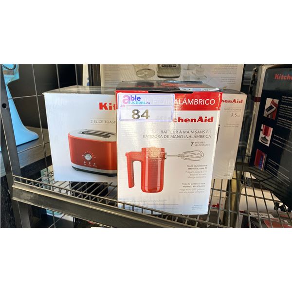 3 PCS OF ASSORTED COLOR / STYLE KITCHENAID ELECTRIC COUNTERTOP SMALL APPLIANCES INCLUDING: