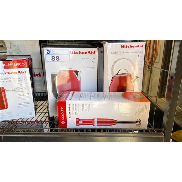 3 PCS OF ASSORTED COLOR / STYLE KITCHENAID ELECTRIC COUNTERTOP SMALL APPLIANCES INCLUDING: