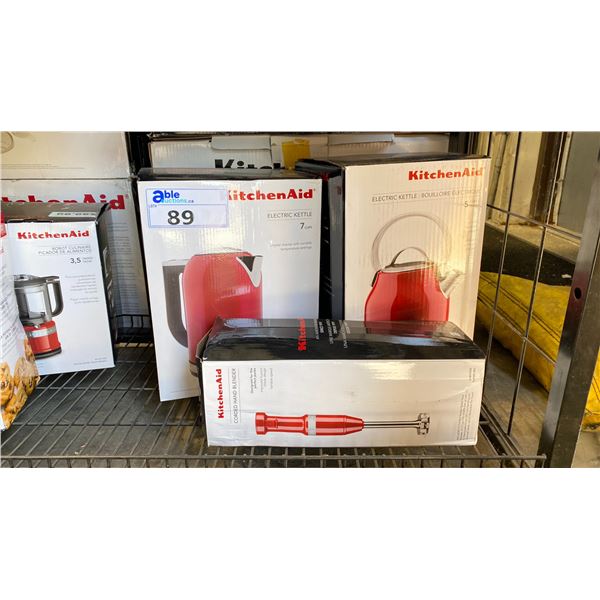3 PCS OF ASSORTED COLOR / STYLE KITCHENAID ELECTRIC COUNTERTOP SMALL APPLIANCES INCLUDING: