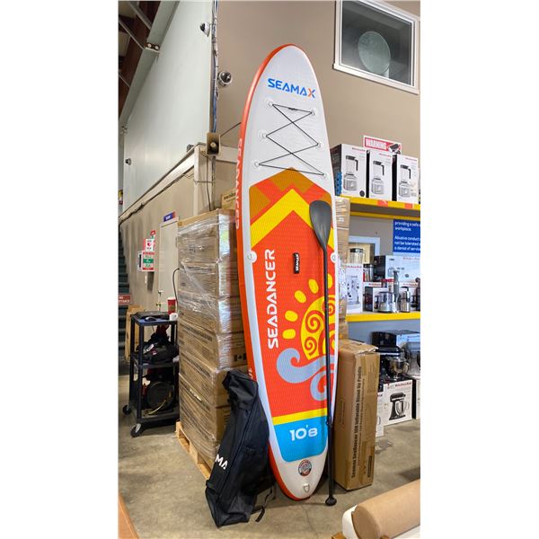 SEAMAX 10.8FT ORANGE SEADANCER INFLATABLE STAND UP PADDLE BOARD WITH 300 LBS MAX CAPACITY