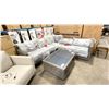 Image 2 : GLUCKSTEIN HOME SEDONA 6 PCS PLASTIC RATTAN OUTDOOR PATIO SECTIONAL SET WITH CUSHIONS INCLUDING