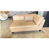 Image 1 : EQ3 DESIGNER DARK CREAM LEATHER MODERN CHAISE LOUNGE