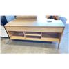 Image 1 : NATURAL WOOD 3 DRAWER ENTERTAINMENT CONSOLE 65"W X 17"D X 27"H