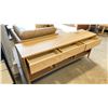 Image 3 : NATURAL WOOD 3 DRAWER ENTERTAINMENT CONSOLE 65"W X 17"D X 27"H