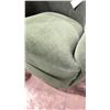 Image 2 : GREEN MICROFIBER FABRIC MODERN SWIVEL TUB STYLE ACCENT CHAIR