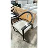 Image 2 : UNIVERSAL DEXTER BLACK WOOD RECLAIMED LOOK PADDED ARM / ACCENT CHAIR *IN BOX*