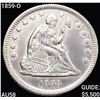 Image 1 : 1859-O Seated Liberty Quarter CHOICE AU