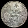 1922 French Indochina Silver Piastre de Commerc NEARLY U