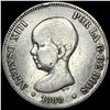 1888 5 Pesetas Spain Alfonso XIII LIGHTLY CIRCULATED