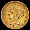 Image 1 : 1903 Liberty Head Quarter Eagle UNCIRCULATED