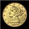 1898 Liberty Head Half Eagle $5 UNCIRCULATED