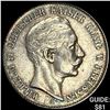 1896-A Prussia Silver 2 Reichsmark NEARLY UNCIRCULATED