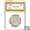 1858 Seated Liberty Half Dollar PGA AU55
