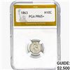Image 1 : 1863 Seated Liberty Half Dime PGA PR65+