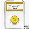 1990 1/4oz $10 Gold Eagle PGA MS70