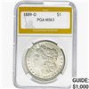 1889-O Morgan Silver Dollar PGA MS63