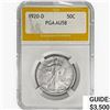 1920-D Walking Liberty Half Dollar PGA AU58