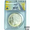 1923 Silver Peace Dollar ANACS MS63