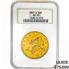 Image 1 : 1857-O $20 Gold Double Eagle NGC AU58