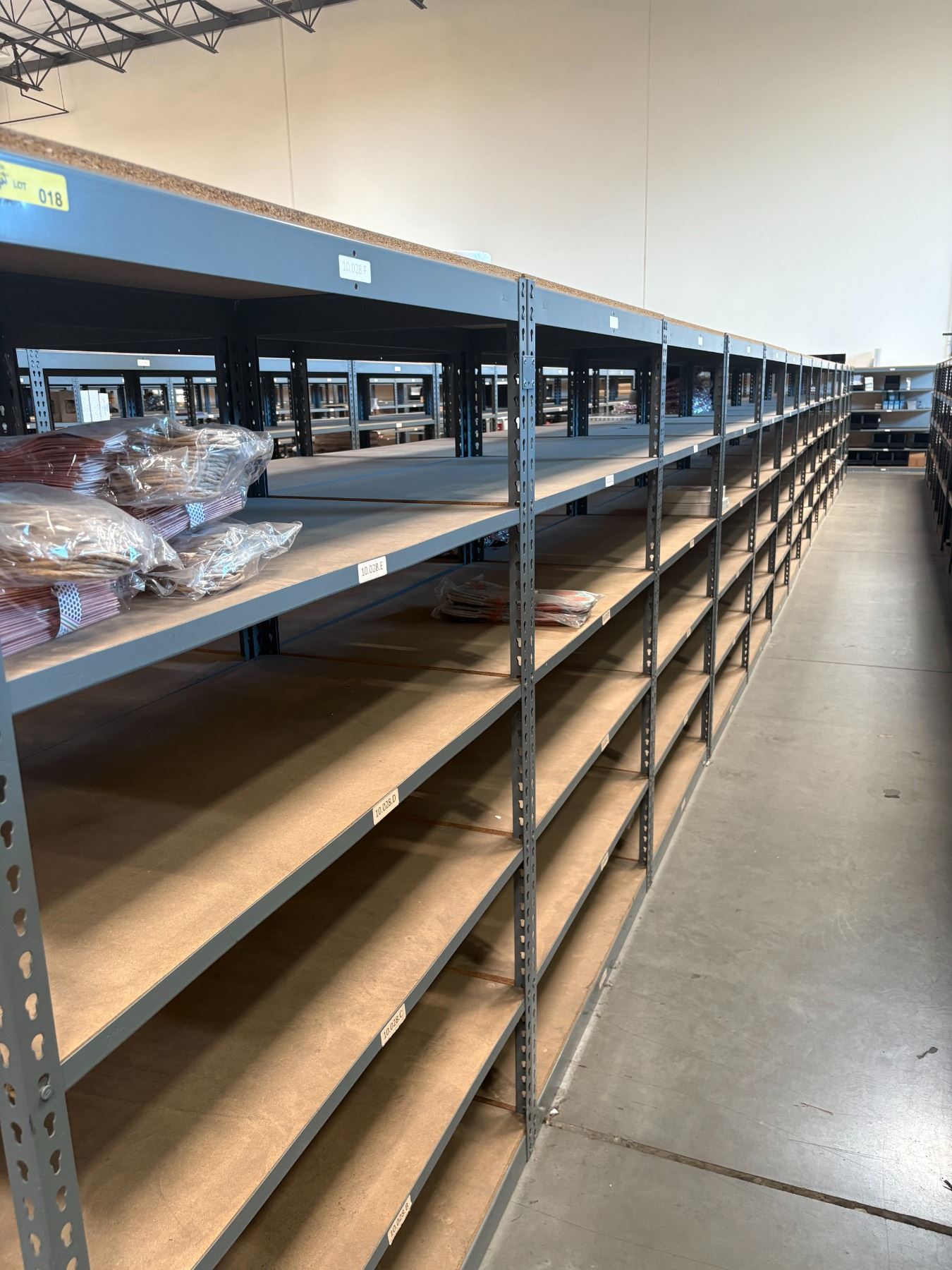 Row - Adjustable Steel Racking w/ Particle Board Shelves - 24x48x72