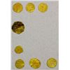 Image 1 : MUGHAL, etc.: LOT of 8 small gold fractions