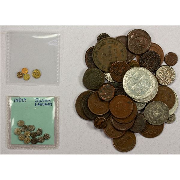 INDIAN STATES: LOT of 59 coins