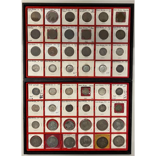 GREAT BRITAIN: LOT of 48 coins